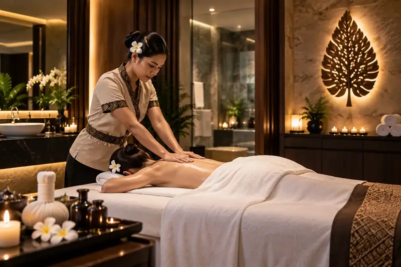 Massage room at Fiona Spa JVC