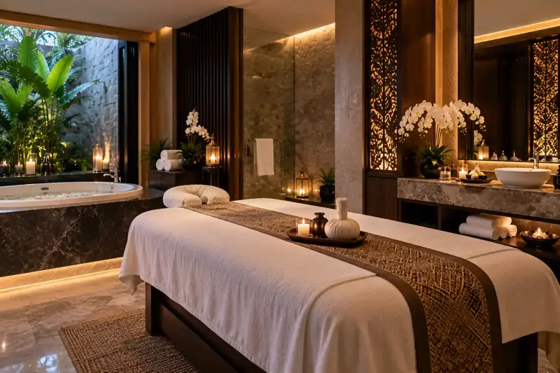 Treatment room at Fiona Spa JVC